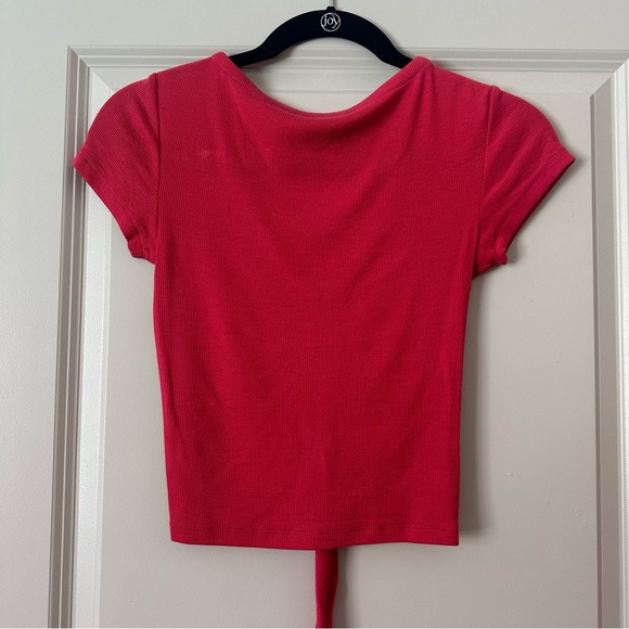 All Saints Rinna Ruched V-Neck Tee - Picture 4 of 4